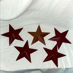 Set of Brown Metal Star Wall Decor